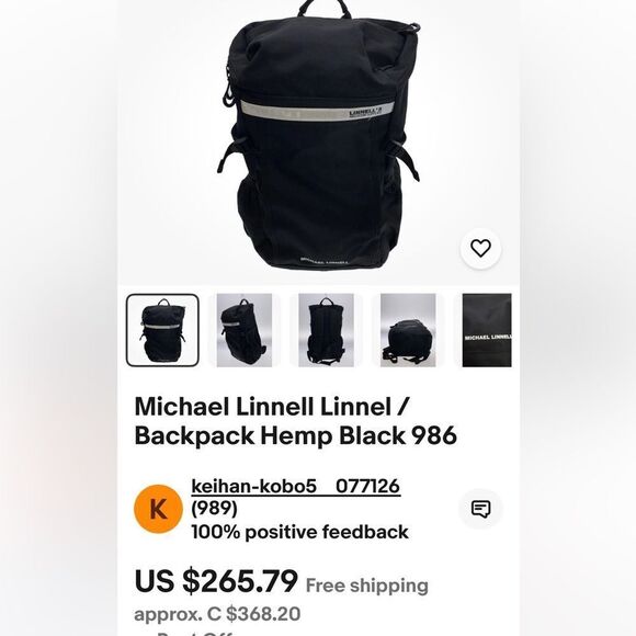 Michael Linnell Reflector Line Toss Pack Backpack Royal Blue Large Unisex - Picture 15 of 15